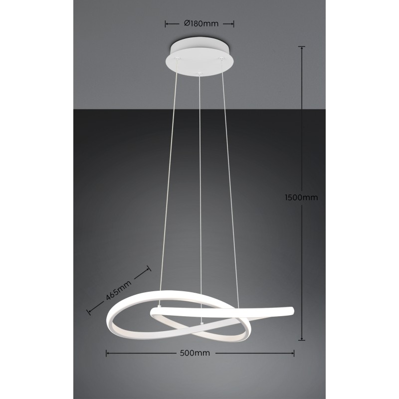 RL Lighting - MANSA Κρεμαστό Φωτιστικό LED 36W 4200lm 4000K Ματ Λευκό