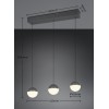 RL Lighting - SENTA Κρεμαστό Φωτιστικό LED 3x5W 2400lm 4000K Ανθρακί ΚΩΔ.-R33553142
