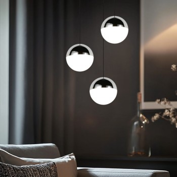 RL Lighting - SENTA Κρεμαστό Φωτιστικό LED 3x5W 2400lm 4000K Μαύρο Ματ ΚΩΔ.- R33553306