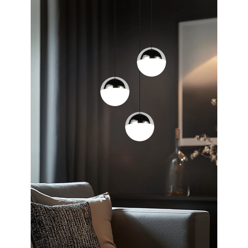RL Lighting - SENTA Κρεμαστό Φωτιστικό LED 3x5W 2400lm 4000K Μαύρο Ματ ΚΩΔ.- R33553306