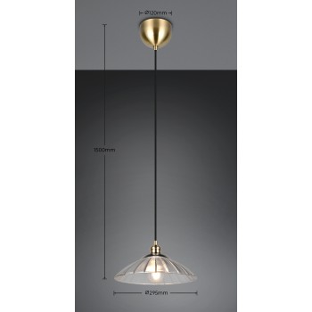 RL Lighting - ELUNA Κρεμαστό Φωτιστικό E27 Οξυντέ με Διάφανο Γυαλί ΚΩΔ.-R36521032 