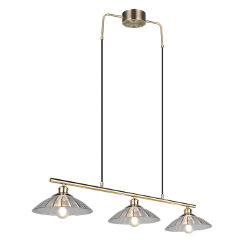 RL Lighting - ELUNA Κρεμαστό Φωτιστικό Οξυντέ με Διάφανο Γυαλί 3xE27 ΚΩΔ.-R36523004