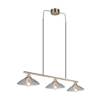 RL Lighting - ELUNA Κρεμαστό Φωτιστικό Οξυντέ με Διάφανο Γυαλί 3xE27 ΚΩΔ.-R36523004