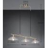 RL Lighting - ELUNA Κρεμαστό Φωτιστικό Οξυντέ με Διάφανο Γυαλί 3xE27 ΚΩΔ.-R36523004