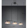 RL Lighting - ELUNA Κρεμαστό Φωτιστικό Μαύρο Ματ με Κεχριμπαρένιο Γυαλί 3xE27 ΚΩΔ.-R36523032 