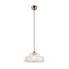 RL Lighting - ABELLA Κρεμαστό Φωτιστικό Διάφανο Γυαλί με Ματ Ορείχαλκο 1xE27 ΚΩΔ.-R36761052 