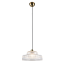 RL Lighting - ABELLA Κρεμαστό Φωτιστικό Διάφανο Γυαλί με Ματ Ορείχαλκο 1xE27 ΚΩΔ.-R36761052 