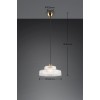 RL Lighting - ABELLA Κρεμαστό Φωτιστικό Διάφανο Γυαλί με Ματ Ορείχαλκο 1xE27 ΚΩΔ.-R36761052 