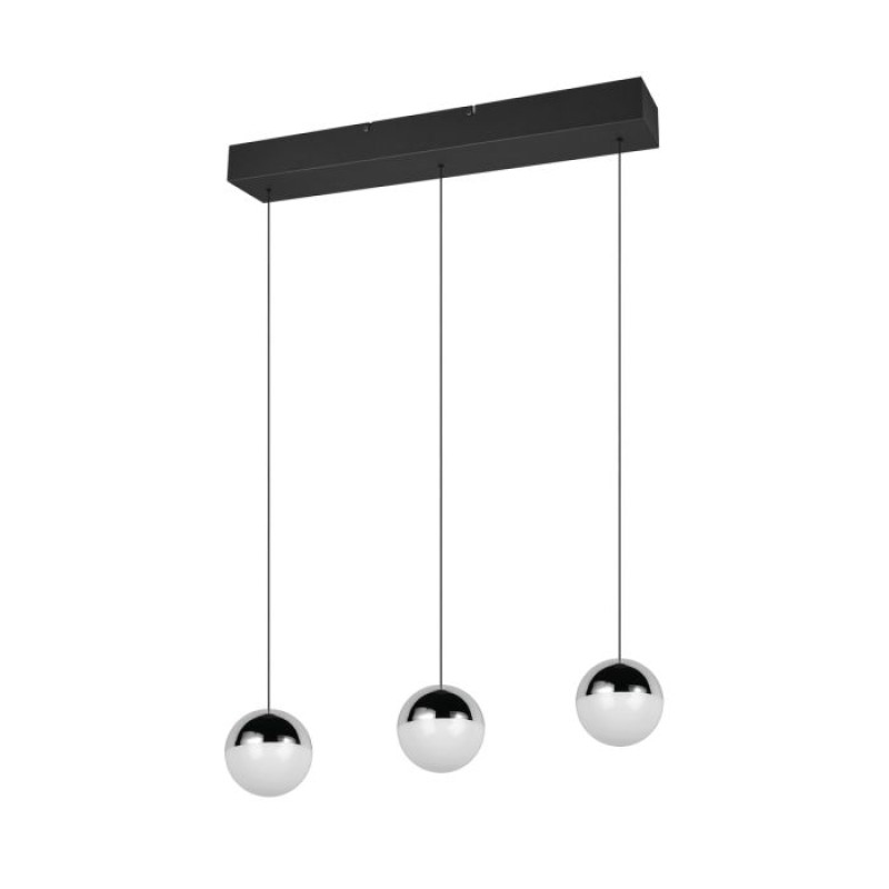 RL Lighting - SENTA Κρεμαστό Φωτιστικό LED 3x5W 2400lm 4000K Μαύρο Ματ ΚΩΔ.-R33553106 