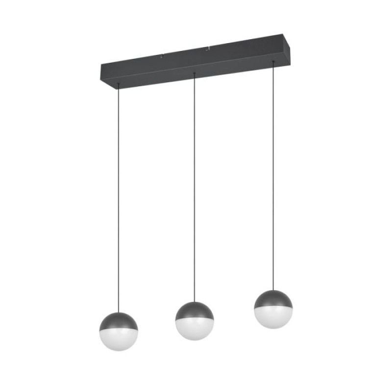 RL Lighting - SENTA Κρεμαστό Φωτιστικό LED 3x5W 2400lm 4000K Ανθρακί ΚΩΔ.-R33553142