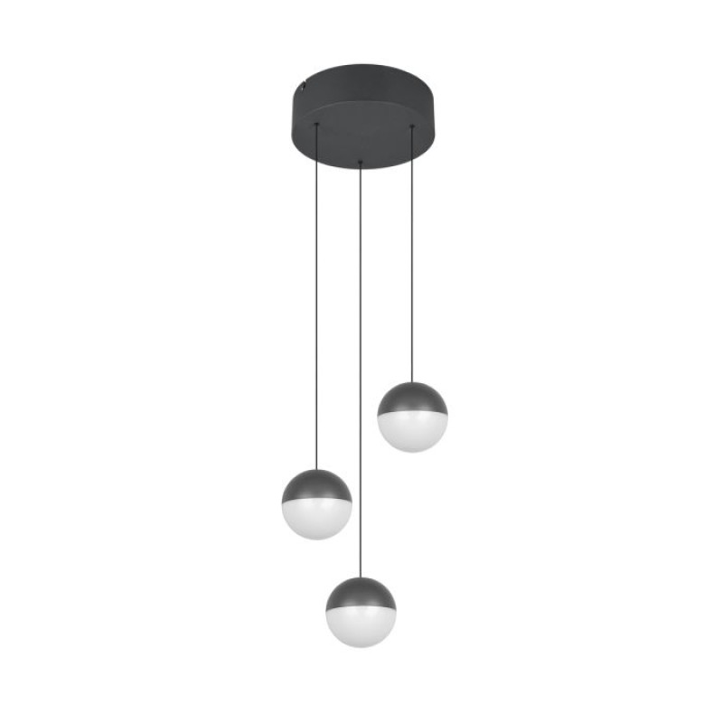 RL Lighting - SENTA Κρεμαστό Φωτιστικό LED 3x5W 2400lm 4000K Ανθρακί ΚΩΔ.-R33553342