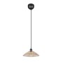 RL Lighting - ELUNA Κρεμαστό Φωτιστικό E27 Μαύρο Ματ με Κεχριμπαρένιο Γυαλί ΚΩΔ.-R36521032 