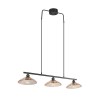 RL Lighting - ELUNA Κρεμαστό Φωτιστικό Μαύρο Ματ με Κεχριμπαρένιο Γυαλί 3xE27 ΚΩΔ.-R36523032 