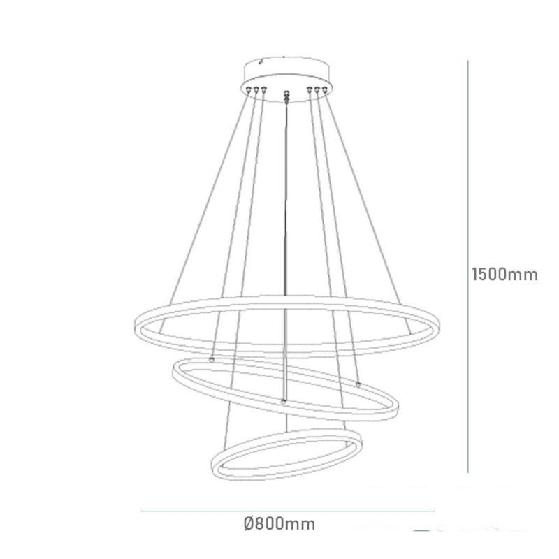 TRIO LIGHTING - Aaron Κρεμαστό φωτιστικό LED 3000 - 6000K ΚΩΔ.-352710342
