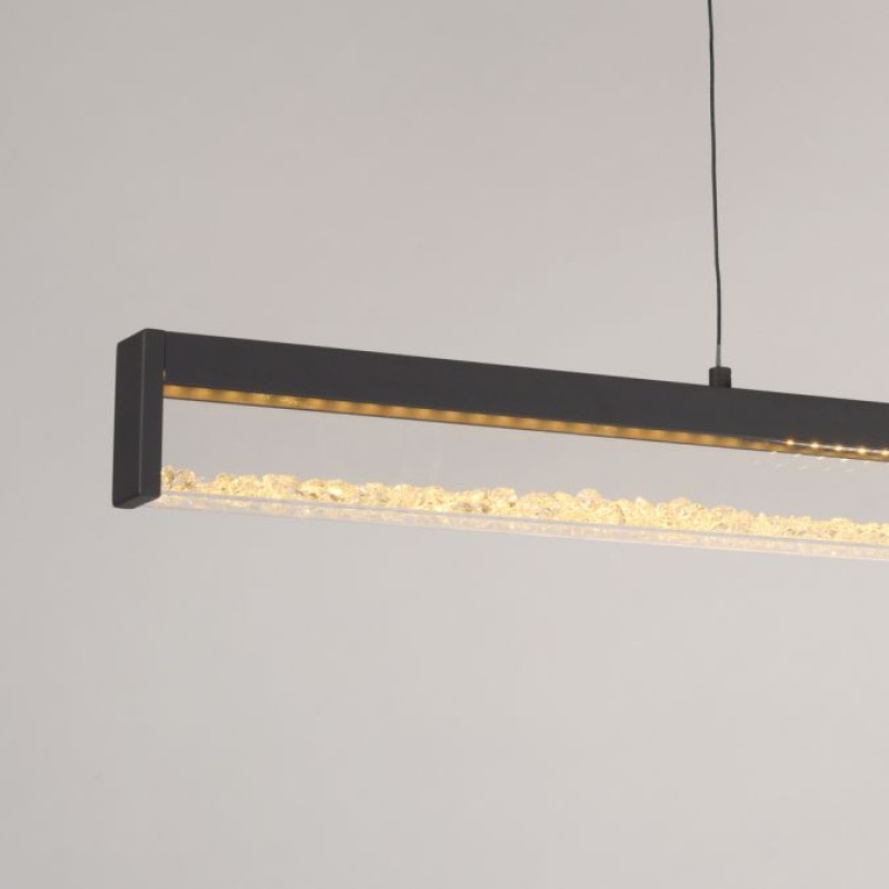 JUST LIGHT.-SPLENDA Κρεμαστό Φωτιστικό LED, Μαύρο, Touch Dimmer, CCT 2700-5000K