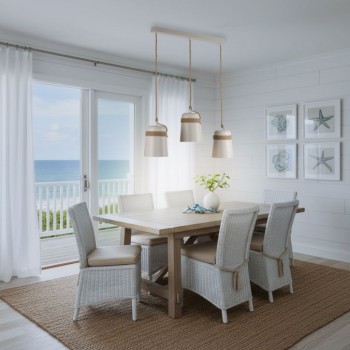 SANSIBAR LIVING.-NAUTICA Κρεμαστό Φωτιστικό 3 Φώτων, E27, Cream, Ρυθμιζόμενο Ύψος