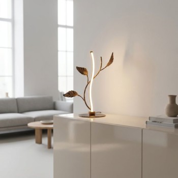 JUST LIGHT.-AURELIA LED Επιτραπέζιο Φωτιστικό LED, Σχέδιο Φύλλα, 2700K, Dimmable