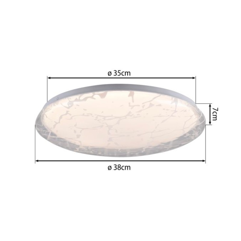JUST LIGHT.-ART PLAFO Φωτιστικό Οροφής LED, Λευκό, Dimmable, CCT 2700-6500K