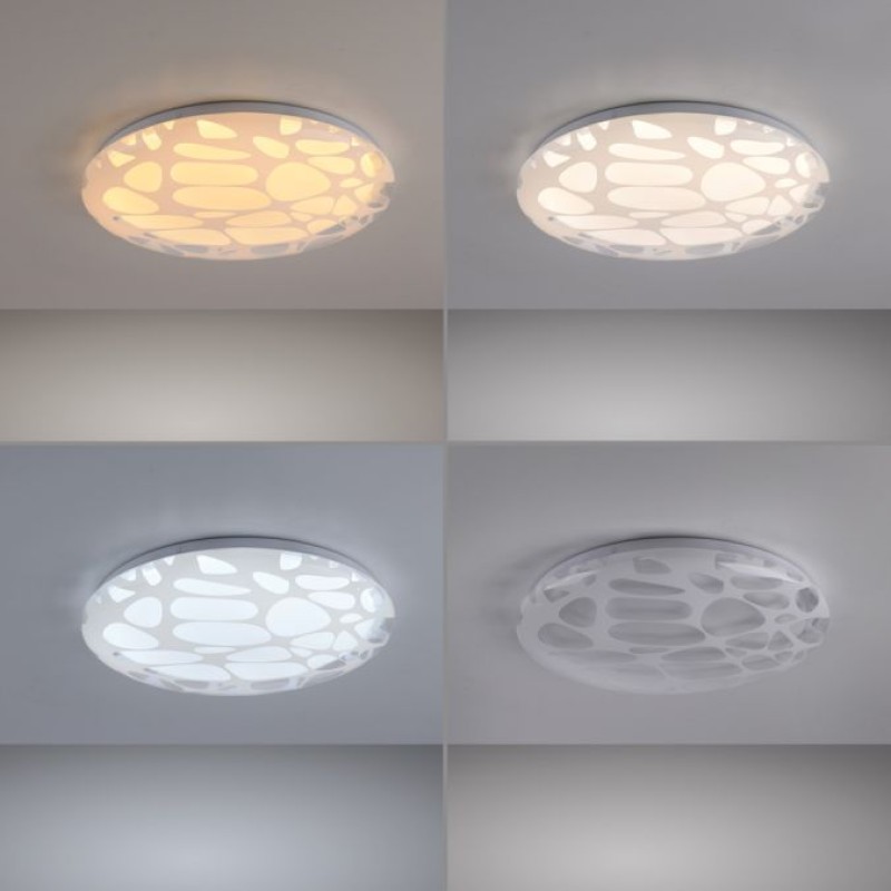 JUST LIGHT.-ART PLAFO Φωτιστικό Οροφής LED, Λευκό, Dimmable, CCT 2700-6500K