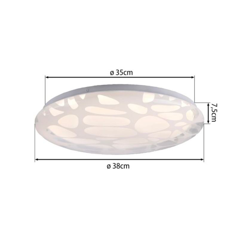 JUST LIGHT.-ART PLAFO Φωτιστικό Οροφής LED, Λευκό, Dimmable, CCT 2700-6500K