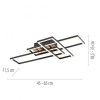 JUST LIGHT.-AKUSTIKA LED Φωτιστικό Οροφής LED, μαύρο με φυσικό ξύλο δρυός, με ακουστικό πάνελ ΚΩΔ.-SL14051-79