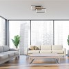 JUST LIGHT.-AKUSTIKA LED Επιτοίχιο Φωτιστικό LED, μαύρο με φυσικό ξύλο δρυός, με ακουστικό πάνελ ΚΩΔ.-SL14053-79