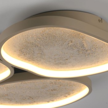 JUST LIGHT.-MOONBRAKER Φωτιστικό Οροφής LED, Sand, 3 Σχήματα, 3000K, Switchmo