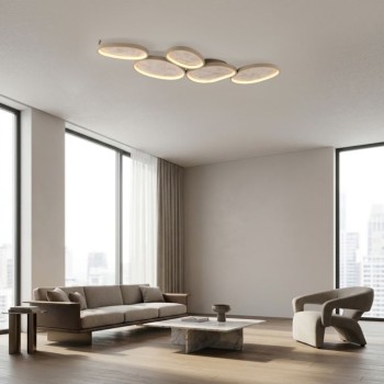 JUST LIGHT.-MOONBRAKER Φωτιστικό Οροφής LED, Sand, 5 Σχήματα, 3000K, Switchmo