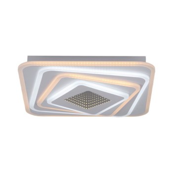 JUST LIGHT.-AKIRA Φωτιστικό Οροφής LED, Λευκό, Τετράγωνο, Εφέ Τούνελ, 3000K/6500K