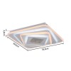 JUST LIGHT.-AKIRA Φωτιστικό Οροφής LED, Λευκό, Τετράγωνο, Εφέ Τούνελ, 3000K/6500K