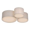 JUST LIGHT.-BRISENTO SANSIBAR 3-Φωτο Φωτιστικό Οροφής E27, λινό, χρώμα κρεμ