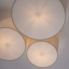 JUST LIGHT.-BRISENTO SANSIBAR 3-Φωτο Φωτιστικό Οροφής E27, λινό, χρώμα κρεμ