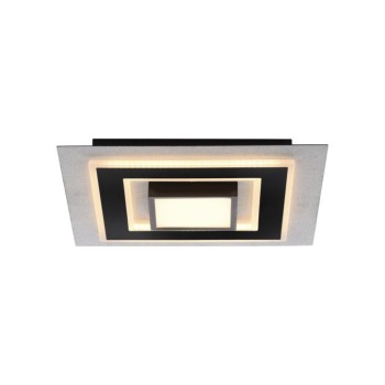 JUST LIGHT.-CICHIO Φωτιστικό Οροφής LED, Τετράγωνο, Ασημί-Μαύρο, με Memory