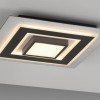JUST LIGHT.-CICHIO Φωτιστικό Οροφής LED, Τετράγωνο, Ασημί-Μαύρο, με Memory