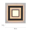 JUST LIGHT.-CICHIO Φωτιστικό Οροφής LED, Τετράγωνο, Ασημί-Μαύρο, με Memory