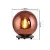 JUST LIGHT.-SHINY Επιτραπέζιο Φωτιστικό E14, Χάλκινο Καπνιστό Καθρεπτιζόμενο Γυαλί