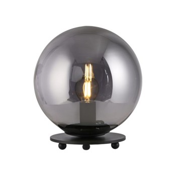 JUST LIGHT.-SHINY Επιτραπέζιο Φωτιστικό E14, Καπνιστό Καθρεπτιζόμενο Γυαλί