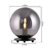 JUST LIGHT.-SHINY Επιτραπέζιο Φωτιστικό E14, Καπνιστό Καθρεπτιζόμενο Γυαλί