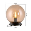 JUST LIGHT.-SHINY Επιτραπέζιο Φωτιστικό E14, Amber Γυαλί