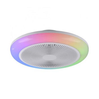 JUST LIGHT.-BRENDA Ανεμιστήρας Οροφής με φως LED, RGB, CCT & Τηλεχειριστήριο ΚΩΔ.-SL14623-16