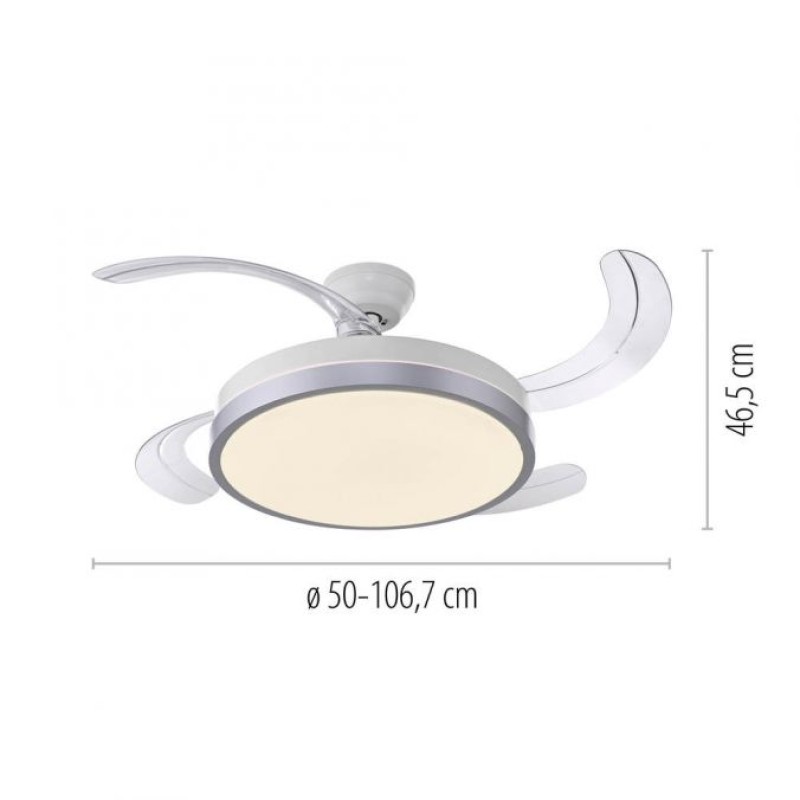 JUST LIGHT.-KOPTA LED Ανεμιστήρας Οροφής με φως LED, Dimmer & Τηλεχειριστήριο ΚΩΔ.-SL14625-21