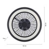 JUST LIGHT.-Ανεμιστήρας Οροφής LED, Μαύρο, RGB, Dimmable, με Τηλεχειριστήριο