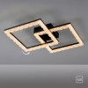 JUST LIGHT.-GLITRA Φωτιστικό Οροφής LED, Μαύρο με Κρυσταλλικό Εφέ, 3000K