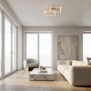 JUST LIGHT.-GLITRA Φωτιστικό Οροφής LED, Ματ Μπρούτζος με Κρυσταλλικό Εφέ, 3000K