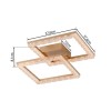 JUST LIGHT.-GLITRA Φωτιστικό Οροφής LED, Ματ Μπρούτζος με Κρυσταλλικό Εφέ, 3000K