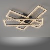 JUST LIGHT.-GLITRA Φωτιστικό Οροφής LED, Μαύρο με Κρυσταλλικό Εφέ, 3000K
