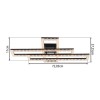 JUST LIGHT.-GLITRA Φωτιστικό Οροφής LED, Μαύρο με Κρυσταλλικό Εφέ, 3000K