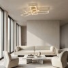 JUST LIGHT.-GLITRA Φωτιστικό Οροφής LED, Ματ Μπρούτζος με Κρυσταλλικό Εφέ, 3000K