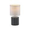 JUST LIGHT.-LINX Επιτραπέζιο Φωτιστικό E14, Γκρι, Λευκό Υφασμάτινο Καπέλο