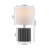 JUST LIGHT.-LINX Επιτραπέζιο Φωτιστικό E14, Γκρι, Λευκό Υφασμάτινο Καπέλο